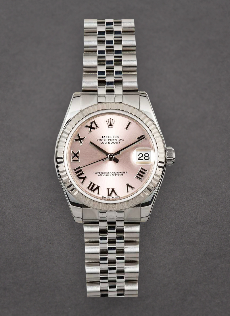 Rolex Unworn Datejust 31mm Mid Size in Steel with Fluted Bezel