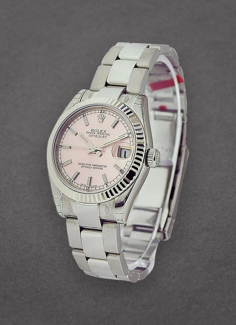 Rolex Unworn Datejust Mid Size 31mm in Steel with Fluted Bezel