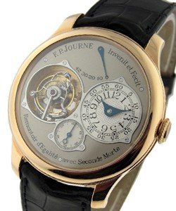 Journe Dead Seconds Tourbillon Rose Gold on Strap with Grey Dial
