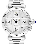 Pasha 38mm Automatic in Steel On Steel Bracelet with Silver Arabic Dial