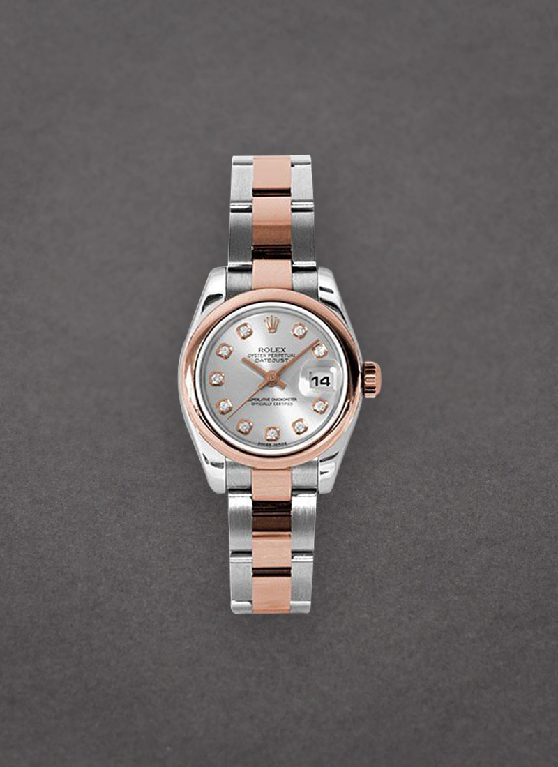 Rolex Unworn Ladies Datejust 26mm in Steel with Rose Gold Smooth Bezel