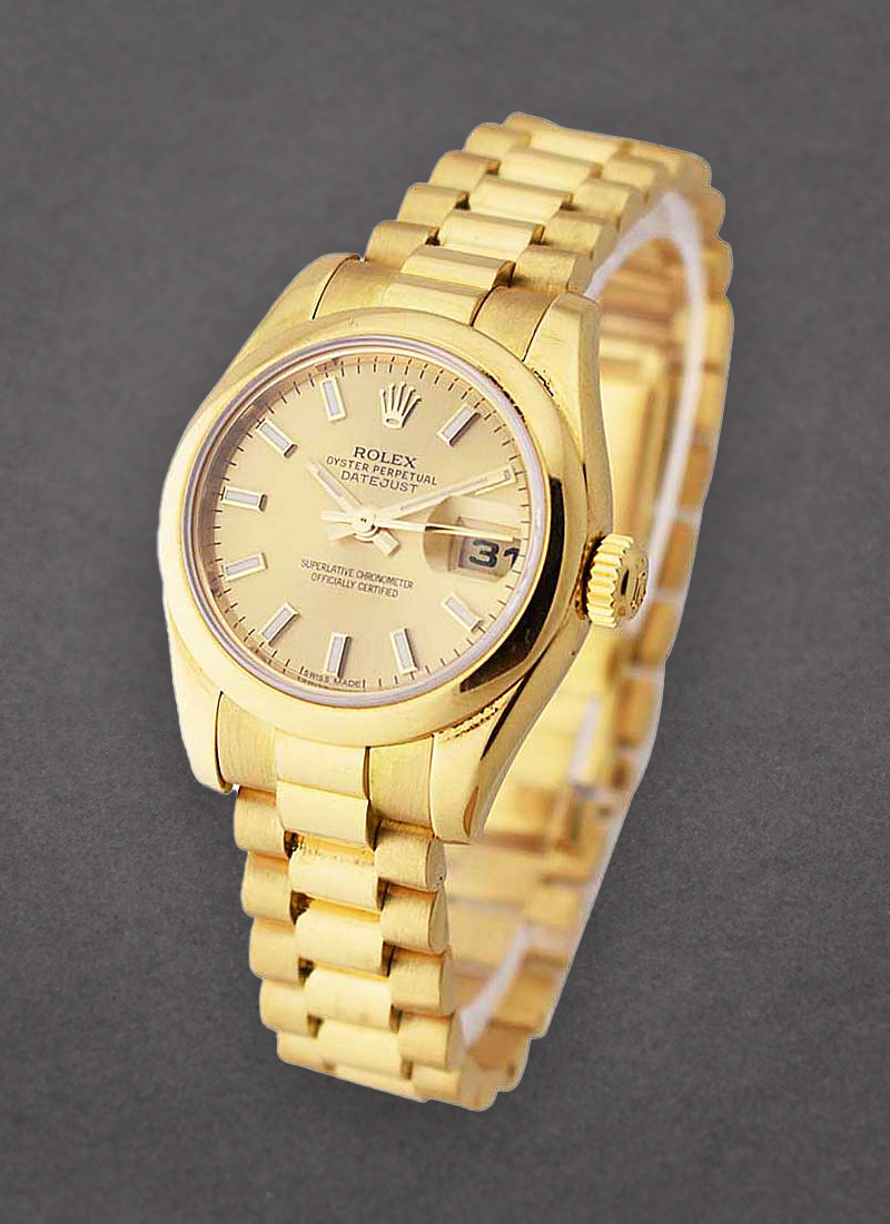 Pre-Owned Rolex President in Yellow Gold with Fluted Bezel