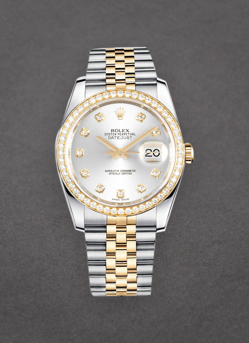 Rolex Unworn 2-Tone Datejust 36mm with Diamond Bezel