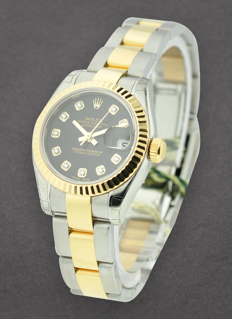 Rolex Unworn Datejust in Steel with Yellow Gold Fluted Bezel