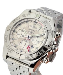 Chronomat GMT Calibre 04 in Steel on Steel Bracelet with Silver Dial