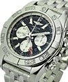 Caliber 04 Chronomat GMT in Steel on Steel Bracelet with Black Dial