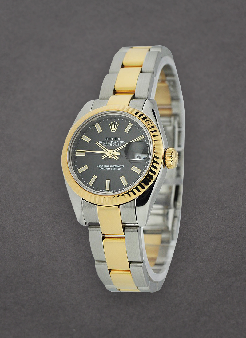 Rolex Unworn Datejust in Steel with Yellow Gold Fluted Bezel