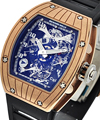 RM014 Perini Navi Cup Rose Gold on Leather Strap with Skeleton Dial