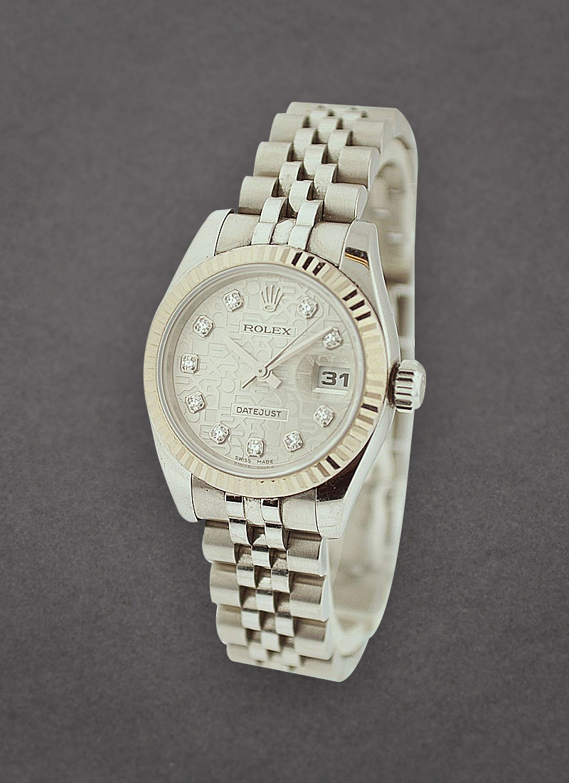 Rolex Unworn Datejust Automatic in Steel with White Gold Fluted Bezel