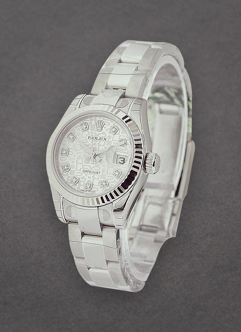 Rolex Unworn Datejust Ladies 26mm in Steel with White Gold Bezel