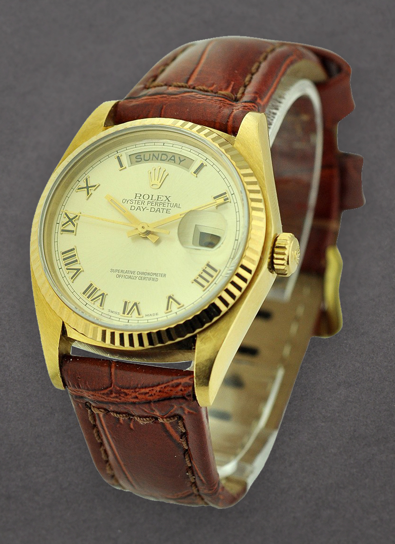 Pre-Owned Rolex President - 36mm - Yellow Gold - Fluted Bezel