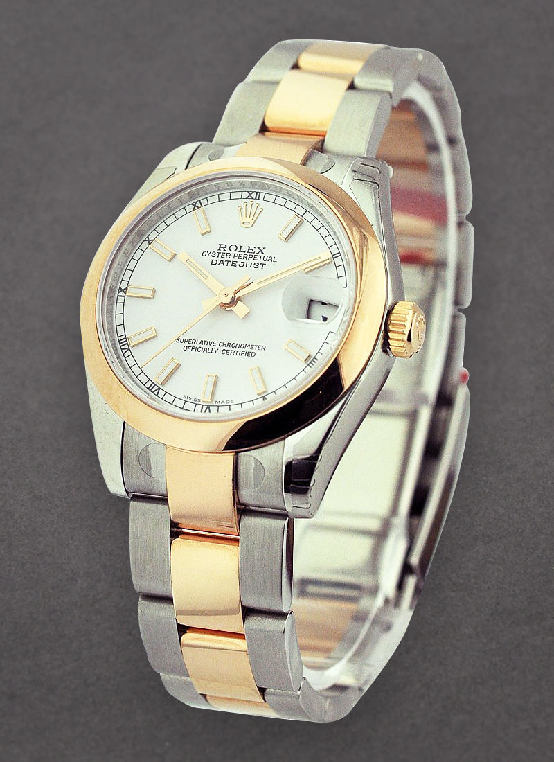 Rolex Unworn Datejust in Steel with Yellow Gold Domed Bezel