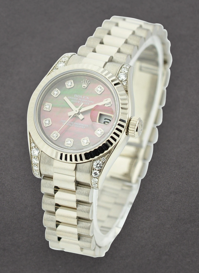 Rolex Unworn President 26mm in White Gold with Fluted Bezel