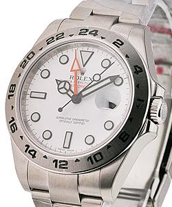 Explorer II 42mm in Steel on Oyster Bracelet with White Dial