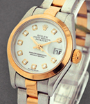 2-Tone Lady''s Datejust 26mm on Oyster Bracelet with White Diamond Dial