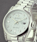 President - Platinum - Diamond Lugs on President Bracelet - Glacier Jubilee Blue Diamond Dial