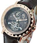 Academia Tourbillon Mysterieux   Rose Gold on Brown Strap with Chocolate Dial