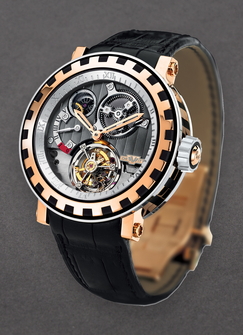 Dewitt Tourbillon Differentiel 3-Tone Manual -White- Rose Gold