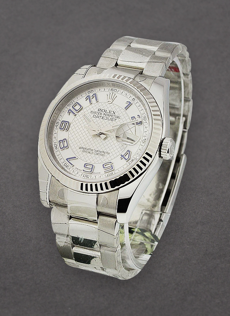 Rolex Unworn Datejust 36mm in Steel and White Gold with Fluted Bezel