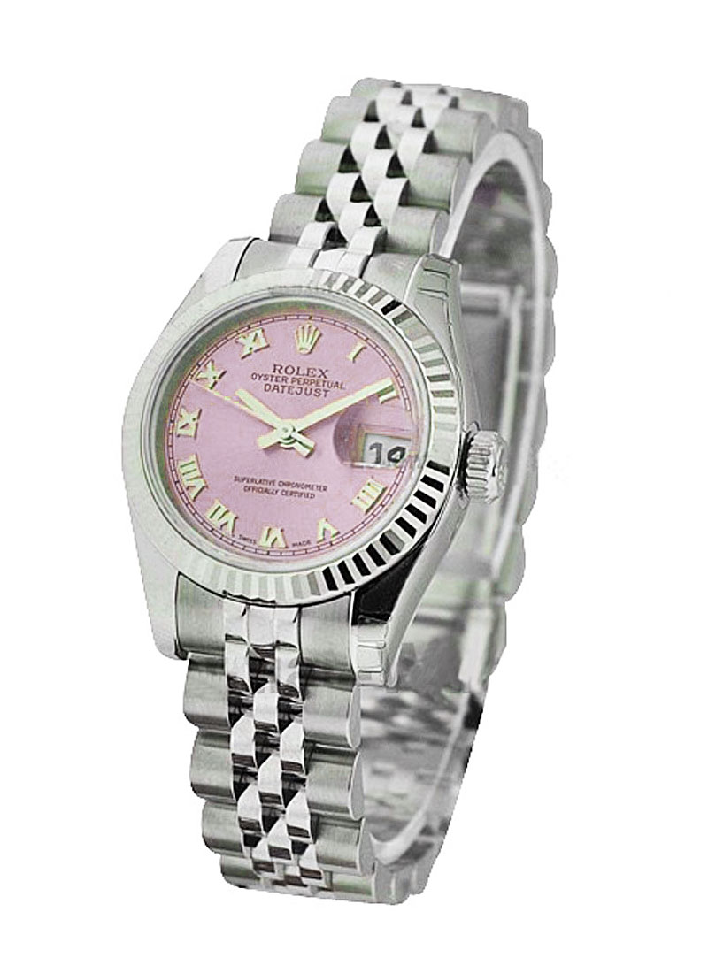 Rolex Unworn Datejust Automatic in Steel with White Gold Fluted Bezel