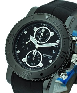 Sport Steel Chronograph DLC - Stainless Steel on Strap with Black Dial