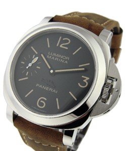 PAM 416 - Luminor Marina Beverly Hills in Steel on Brown Leather Strap with Black Dial - Limited Edition 150 pcs.!