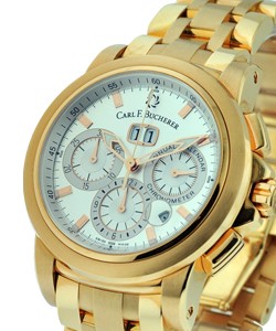 Patravi Chronograph - Big Date  Rose Gold on Bracelet with Silver Dial