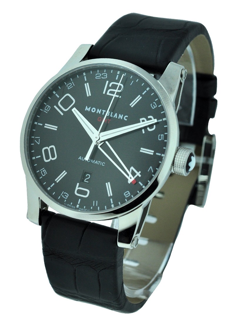 Time Walker GMT Automatic in Steel Stainless Steel on Strap with Black Dial  36065