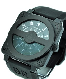 BRO1-92 Compass in PVD Steel on Black Rubber Strap with Black Compass Dial - only 500pcs Made