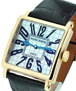 Golden Square 37mm  Rose Gold on Strap with MOP Dial