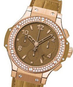 Big Bang Tutti Frutti Camel 41mm in Rose Gold with Diaamond Bezel on Brown Leather Strap with Brown Dial