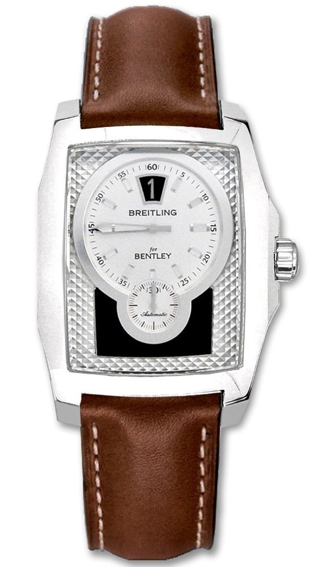 Bentley Flying B No 3 Men's Automatic in Steel on Brown Calfskin Leather Strap with Silver Dial