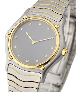 Classic Wave Ladies' 2-Tone in Steel and Yellow Gold Bezel on Steel and Yellow Gold Bracelet with Slate Grey Dial