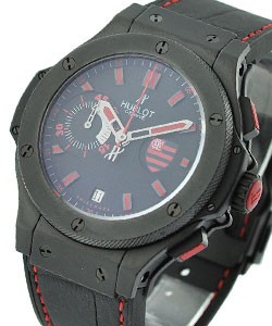 Big Bang Flamengo in Black Ceramic - Limited Edition of 250pcs on Black Rubberized Crocodile Leather with Black Dial