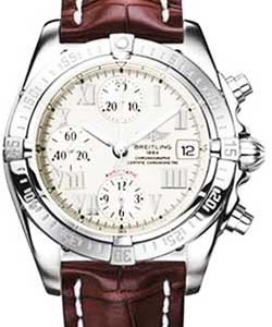 Chrono Cockpit Men's Automatic in Steel Steel on Strap with Ivory Dial 