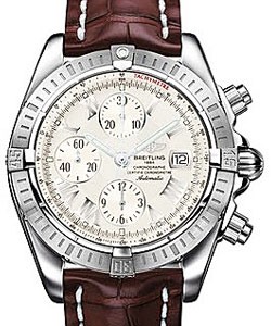 Chronomat Evolution Men's Automatic in Steel Steel on Brown Crocodile Strap with Beige Dial