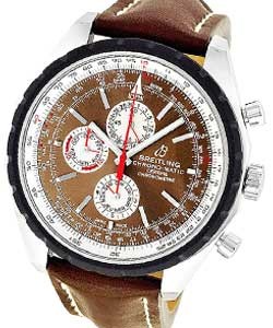 Navitimer Chrono-matic  1461 Men's Automatic in Steel Steel on Brown Leather Strap with Bronze Dial