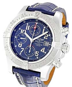 Avenger Seawolf Automatic in Steel Steel on Blue Crocodile Leather Strap with Blue Dial