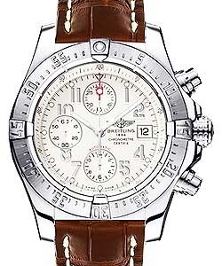 Avenger Seawolf Automatic in Steel Steel on Brown Crocodile Leather with Silver Dial