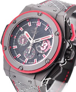 King Power Dwayne Wade in Ceramic - Limited Edition to 500 pcs. on Black Rubber and Leather Strap with Black Dial