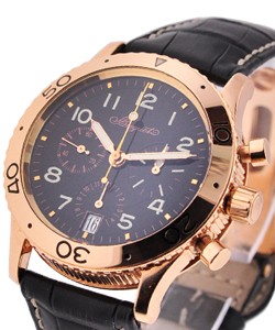 Type XX Transatlatique in Rose Gold Rose Gold on Strap with Black Dial