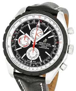 Navitimer Chrono-matic  1461 Men's Automatic in Steel Steel on Black leather Strap with Black Dial