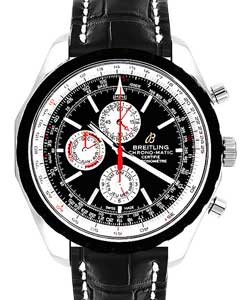 Navitimer Chrono-matic  1461 Men's Automatic in Steel Steel on Black Crocodile Strap with Black Dial