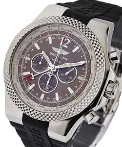 Bentley GMT Chronograph in Steel Steel on Black Rubber Strap with Bronze Dial