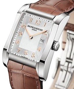 Hampton Classic in Steel on Brown Crocodile Leather Strap with Silver Dial