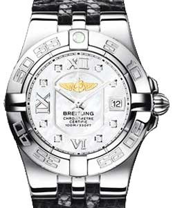 Galactic 30 Ladies' Quartz in Steel Steel on Black Lizard Strap with Mother of Pearl Dial