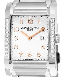 Hampton Classic in Steel with Partial Diamond Bezel on Steel Bracelet with Silver Dial