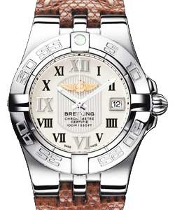 Galactic 30 Ladies' Quartz in Steel on Brown Lizard Strap with Silver Roman Dial