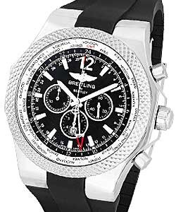 Bentley GMT Chronograph in Steel Steel on Strap with Black Dial 