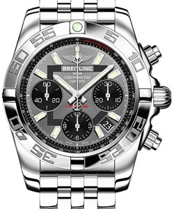 Chronomat 41 Automatic in Steel on Steel Bracelet with Grey Dial